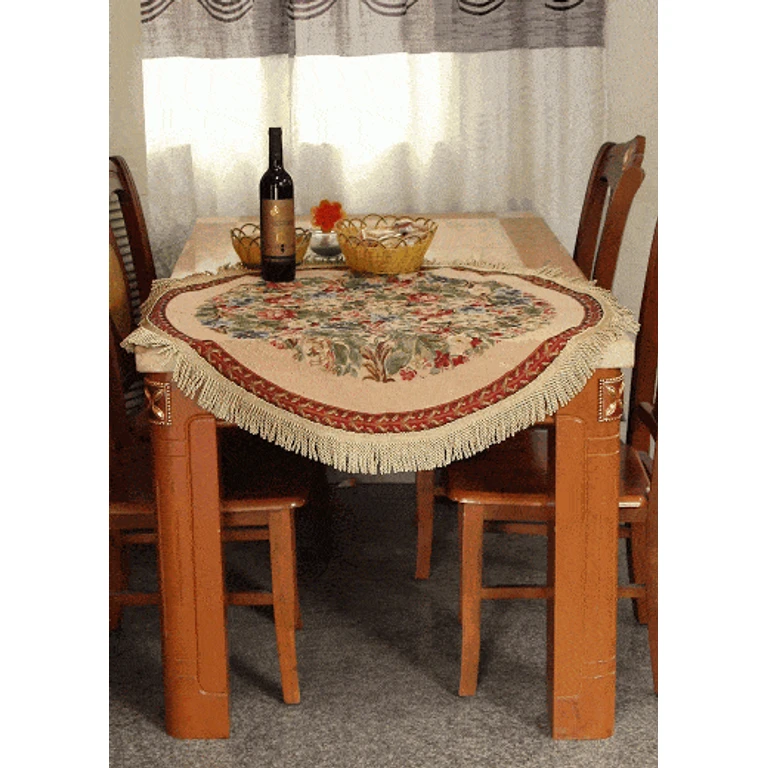 Tache Festive Red Yuletide Blooms Tapestry Tablecloths (5598)