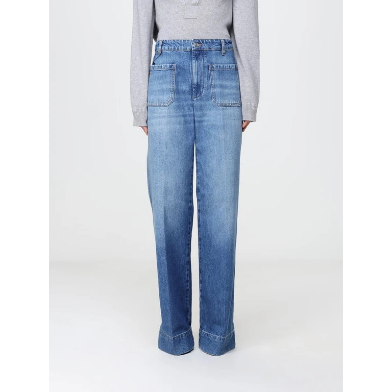 Alina High-Waisted Wide Leg Jeans with Patch Pockets (1226DJE007252MR7671)