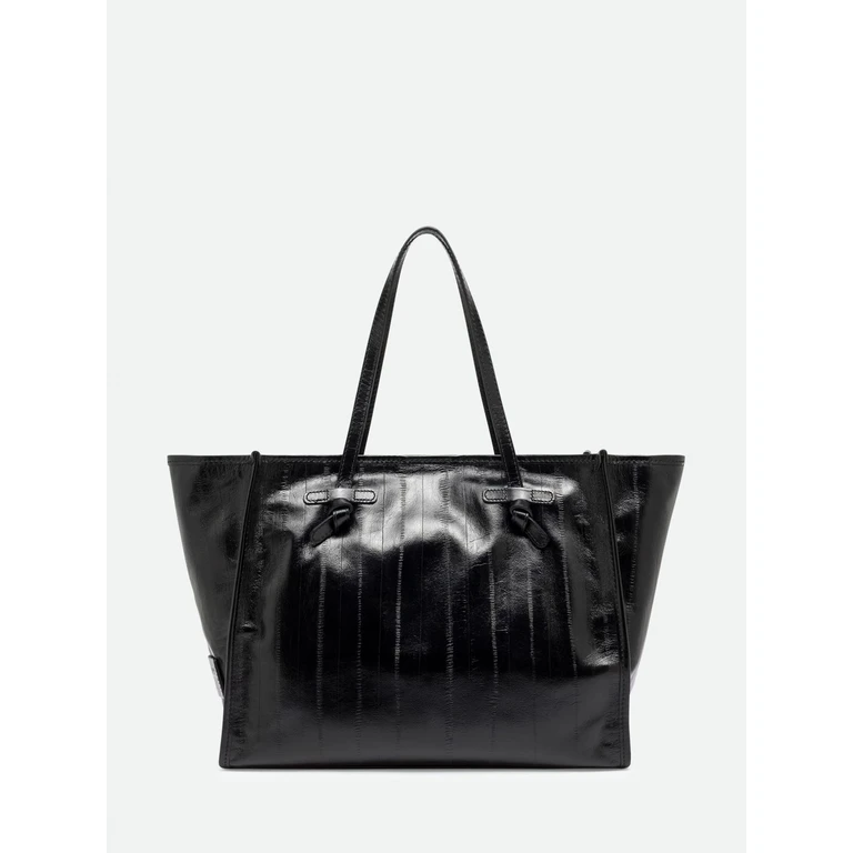 Marcella Calfskin Leather Shoulder Bag with Laminated Logo (BS2120LXRY001)
