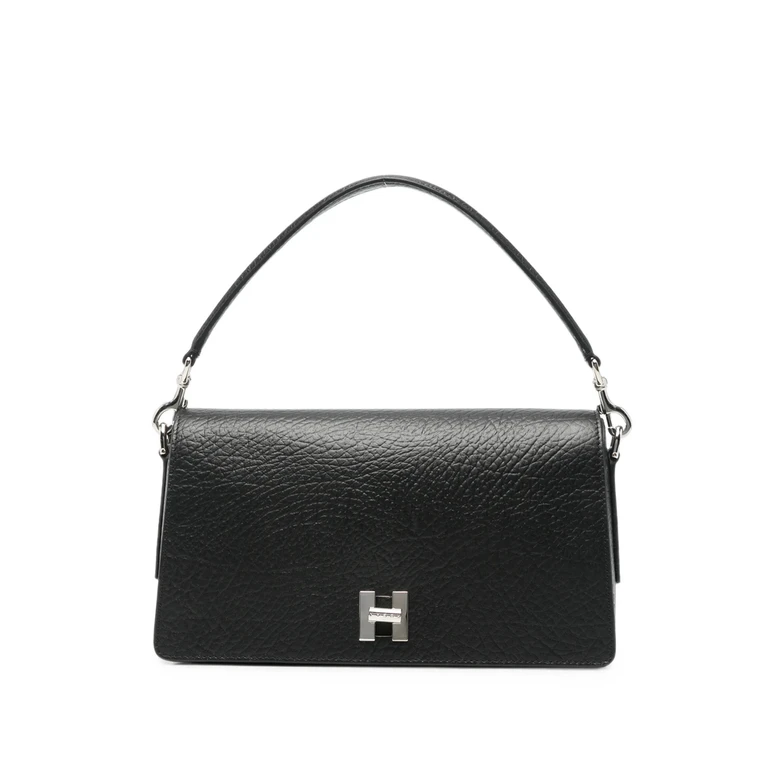 Logo-plaque Grained Leather Tote Bag