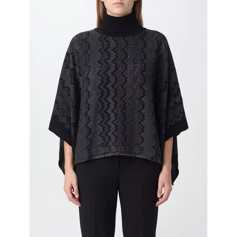 Zig-Zag Pattern Wool and Viscose Turtleneck Jumper (PODAWMDA8320001)