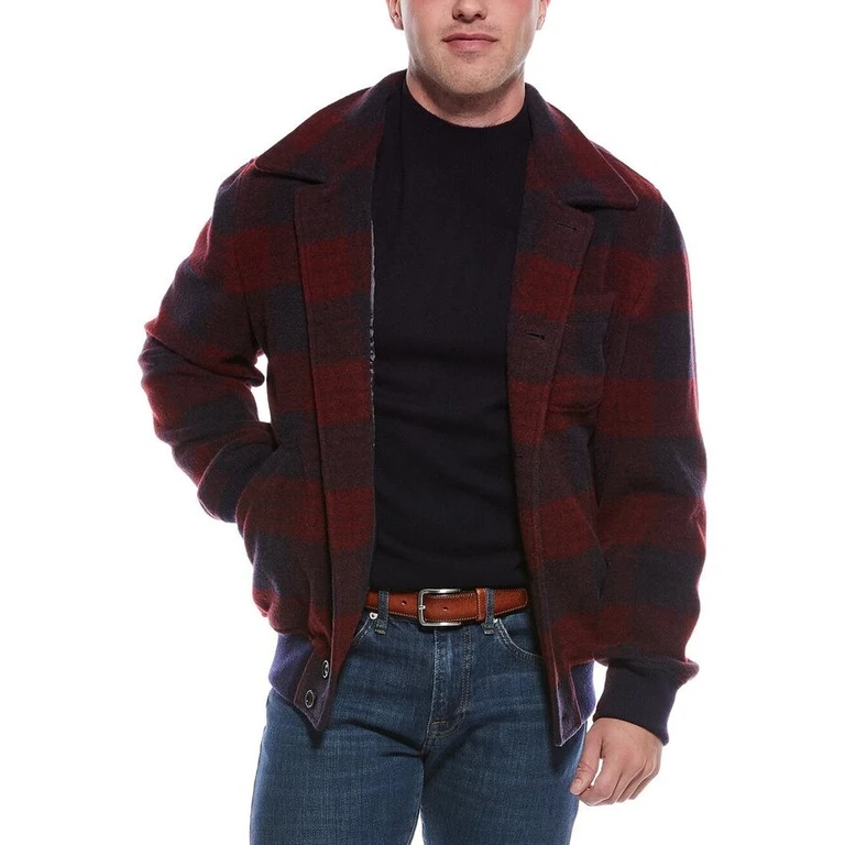 Mens Bordeaux Blue Wool Jacket