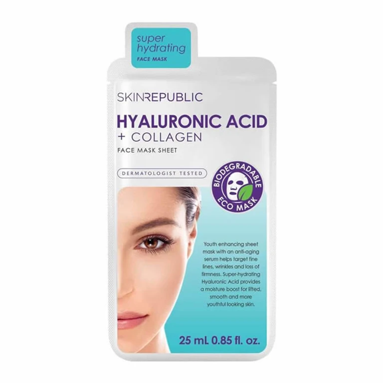Hyaluronic Acid and Collagen Sheet Mask (25ml)