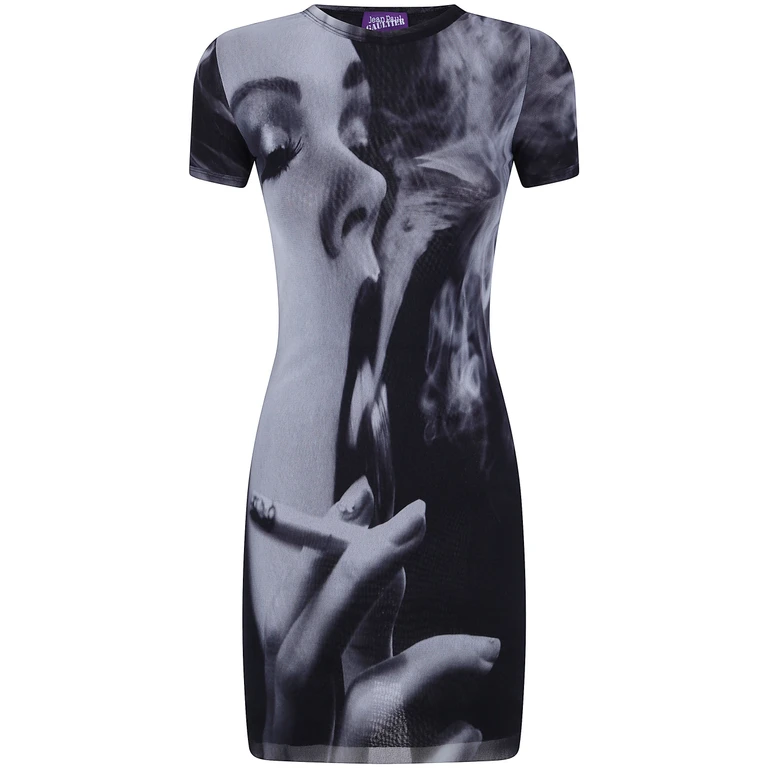 Short Dress Printed "Smoking Women"