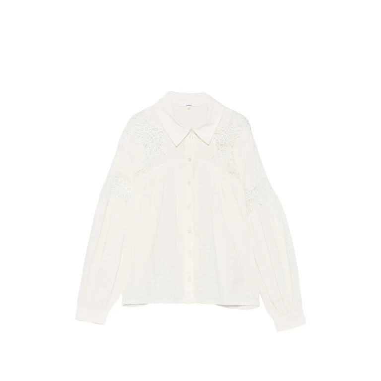 Roseannie Lace-panelled Ruffled Blouse