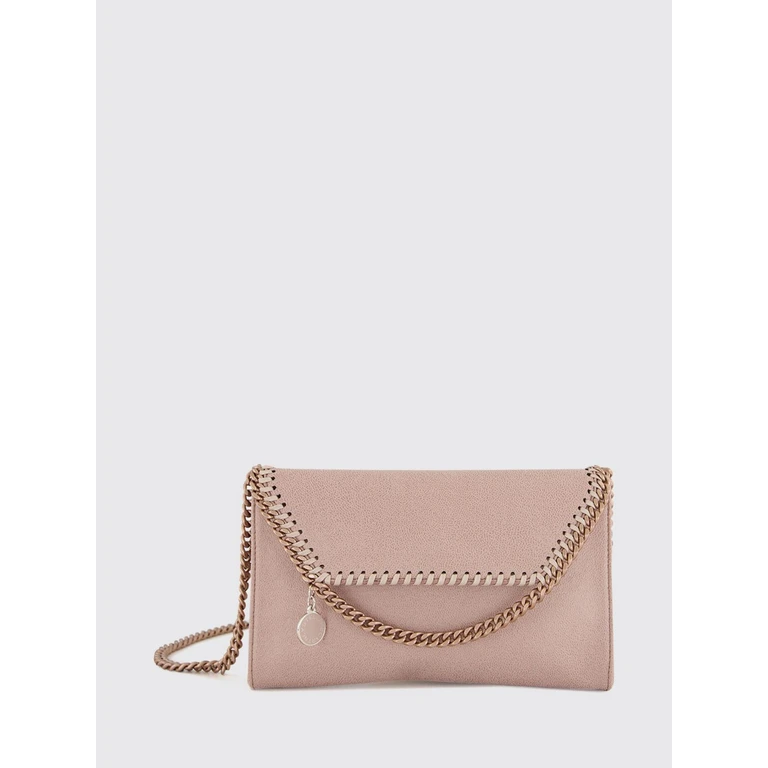 Portefeuille à chaîne Stella McCartney Falabella Eco Alter Mat couleur perle