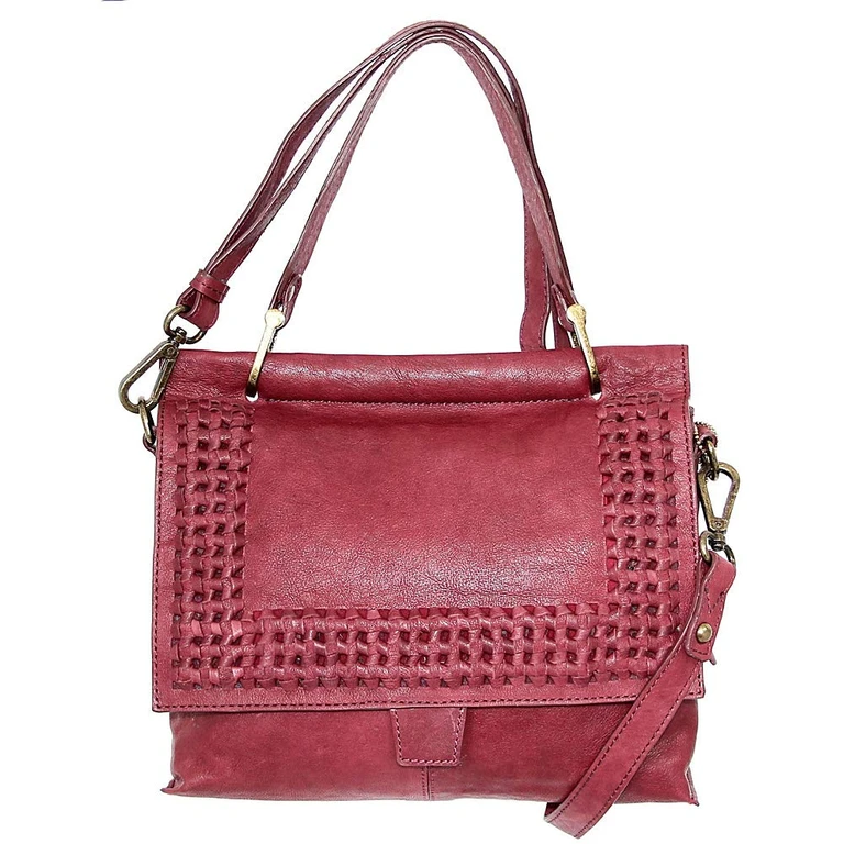 Alexis Leather Satchel - Merlot