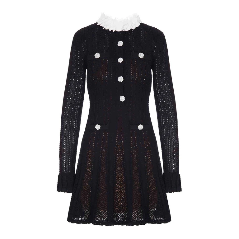 Self Portrait Robe Courte - Noir (AW26100S)