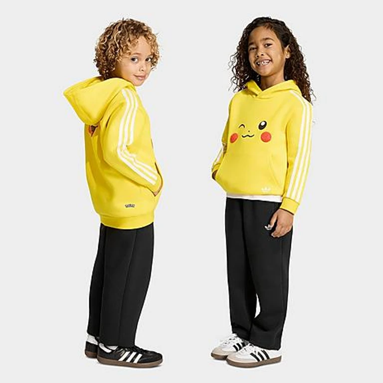 Little Kids x Pokemon Loose Pullover Hoodie and Sweatpants Set in Yellow/Black Size: XXS