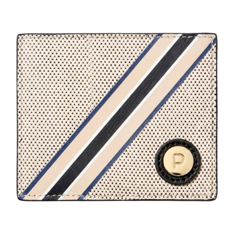Cabana Card Case Domino Black Slim Wallet Recycled Canvas Card Holder