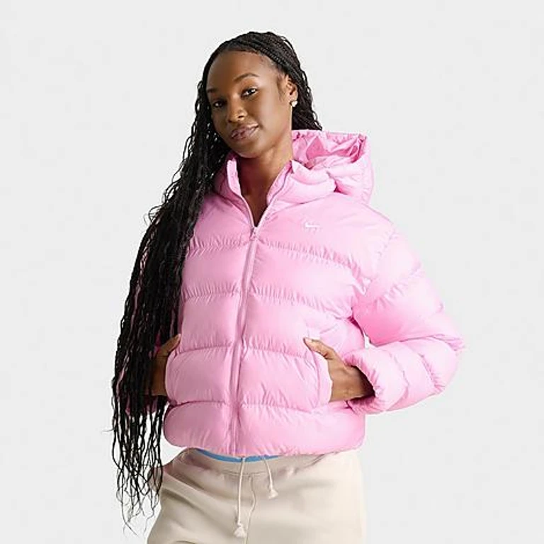 Nike Women's Sportswear Therma-FIT Classic Puffer Jacket in Pink Rise/Sail Size: XS