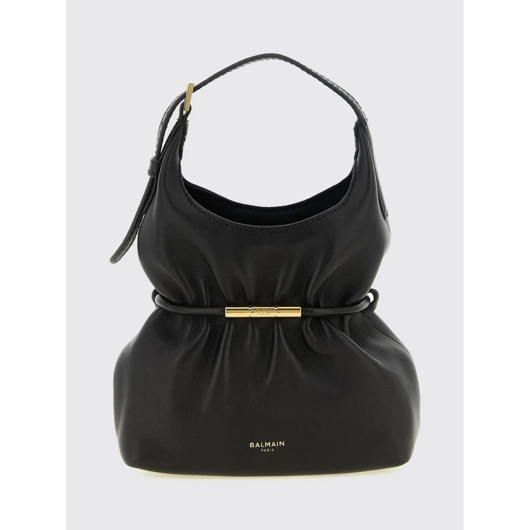 Borsa BALMAIN Sphynx in agnello arricciato con manico regolabile