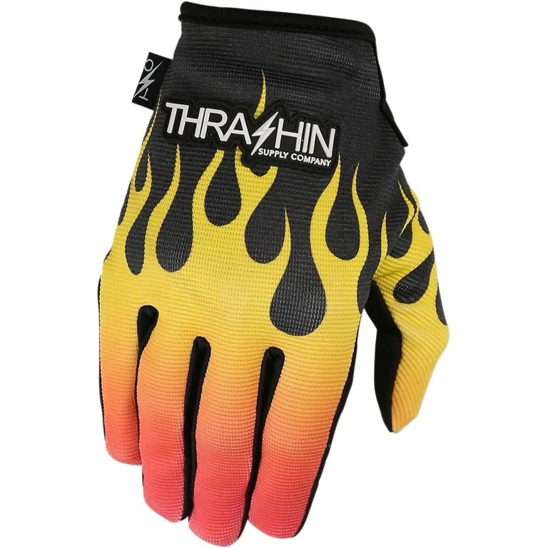 SV1-07-12 - Thrashin Supply Co Stealth Gloves XX-Large - Black/Orange/Yellow