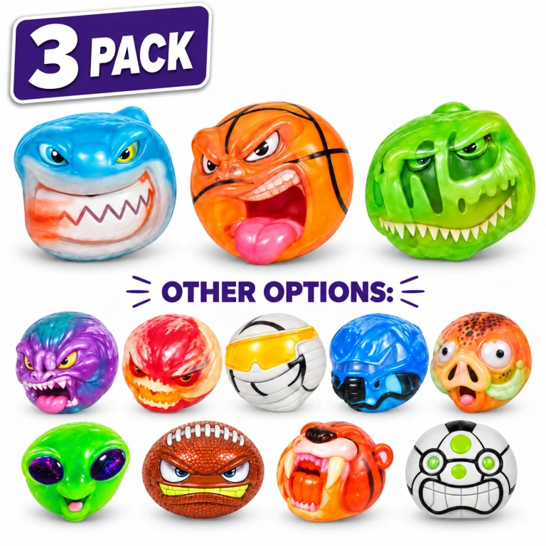 3-Pack Sensory Stress Relief Saceeze Toys - Squasherz