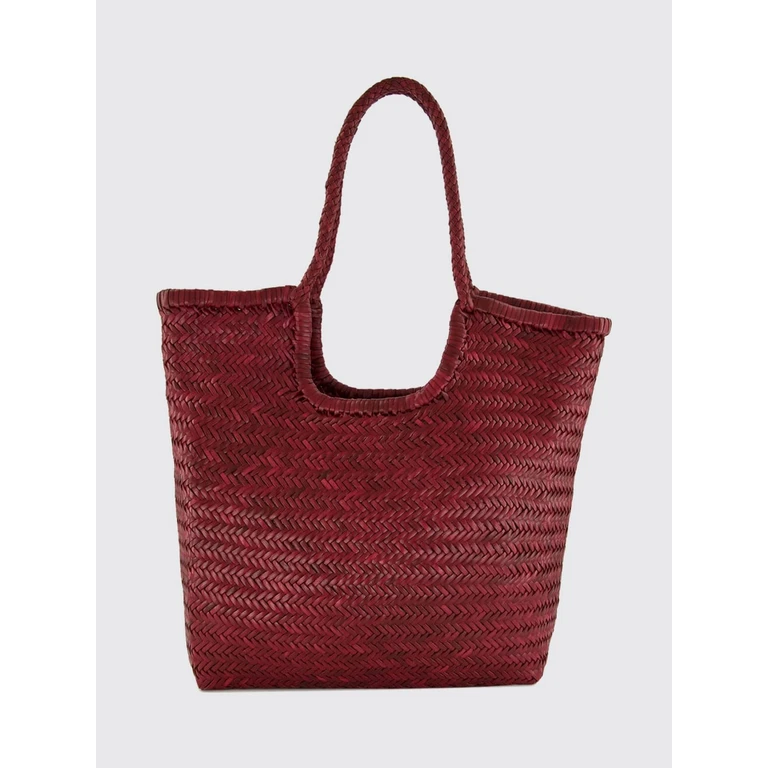 NS Diagonal Triple Jump Woven Buffalo Leather Tote Bag (8914BOR)