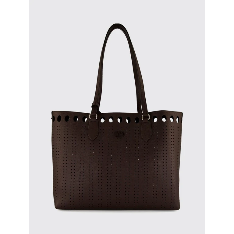 Dottie Perforated Leather Tote Bag with VLogo Signature (B0T60EGL3AU)