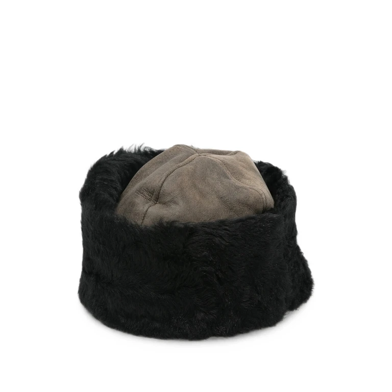 Shearling-trim Hat