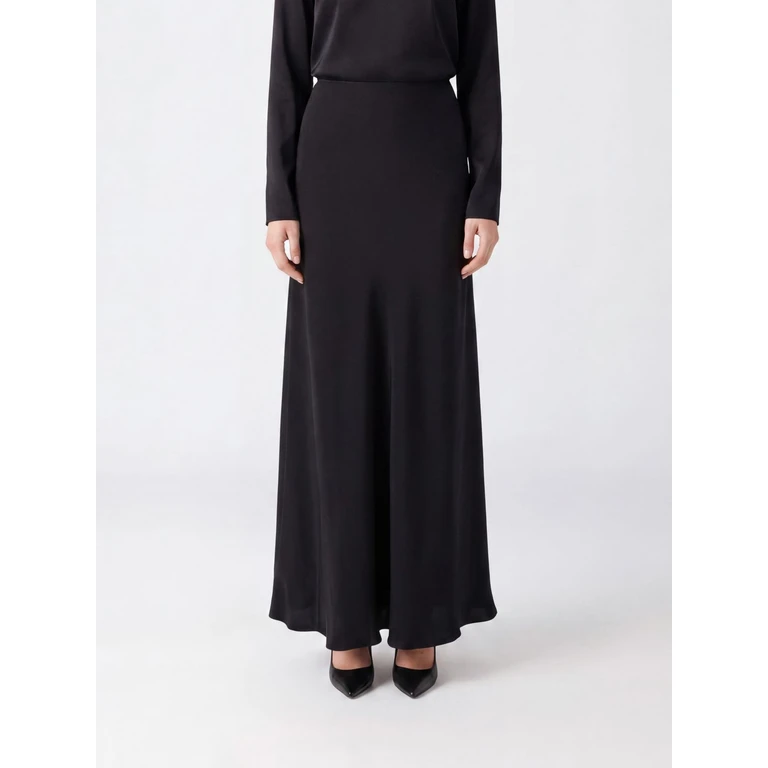 High-Waisted Satin Midi Pencil Skirt (GND216F361D9828204)