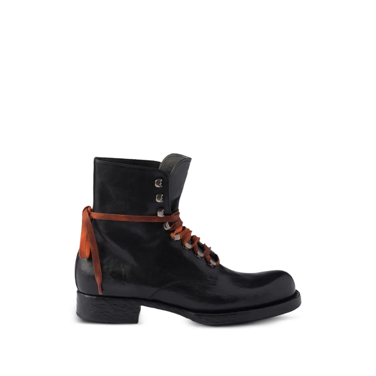 Leather Laced Booties