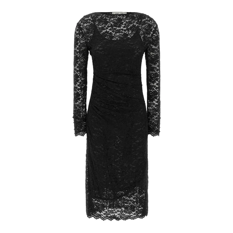 Robe Au Genou - Noir (D030CBLACKNYELBLACK)