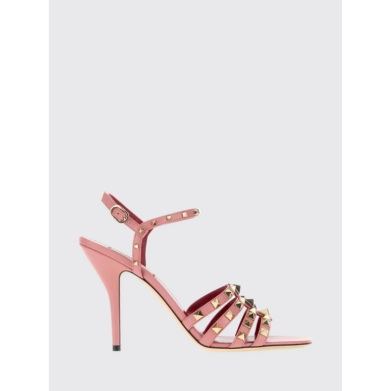 Rockstud High-Heeled Calf Leather Sandals with Ankle Strap (S0PV5JDWA76)