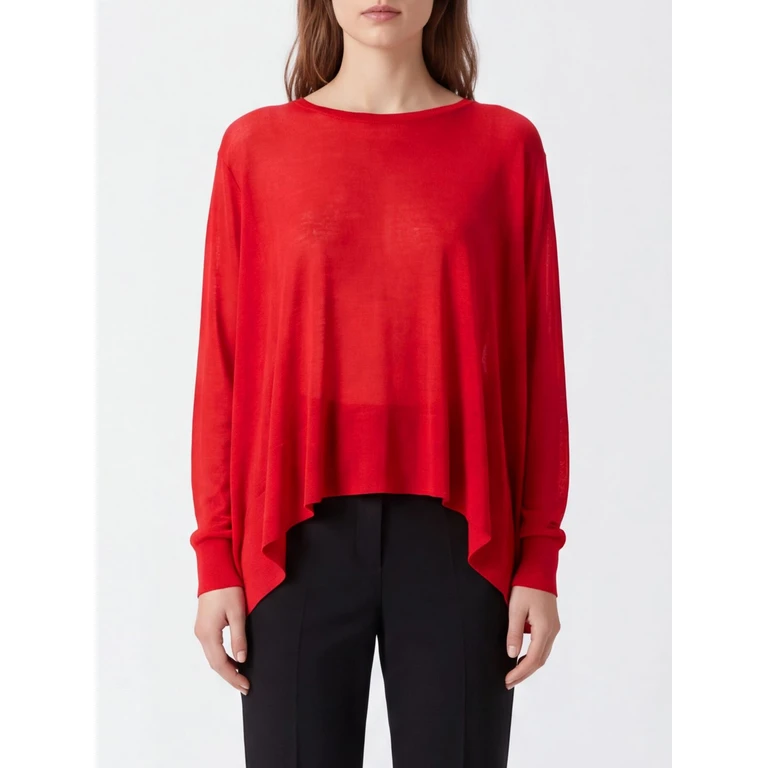Pure Virgin Wool Crewneck Jumper with Relaxed Fit (F6WA06D690)