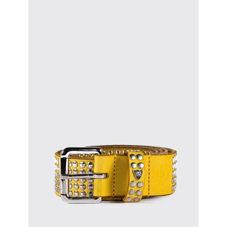 Multicolour Embroidered Leather Belt (22SHTCI004YELLOW)