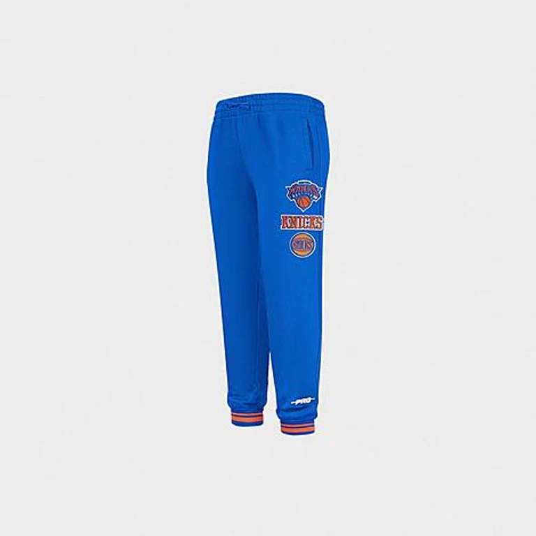 빅키즈 뉴욕 닉스 NBA 레트로 클래식 2.0 플리스 조거 팬츠 로열 블루/오렌지