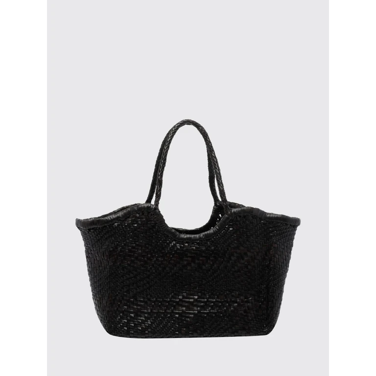 Nantucket Woven Leather Tote Bag with Double Handle (8823DARKBROWN)