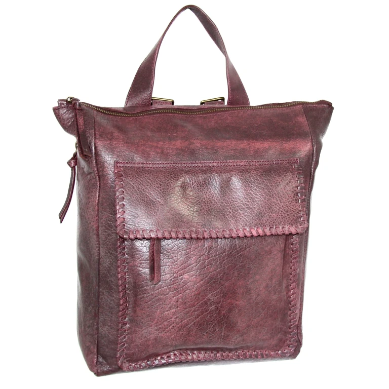 Suzanna Leather Backpack - Merlot