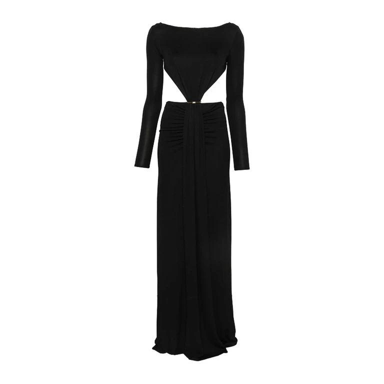 Knielanges Kleid - Schwarz