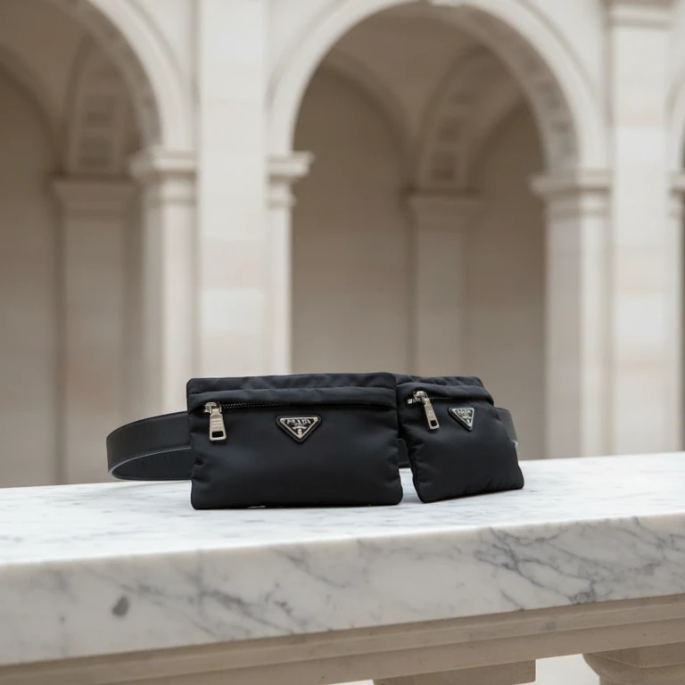 Tessuto Belt Pouch · Leather