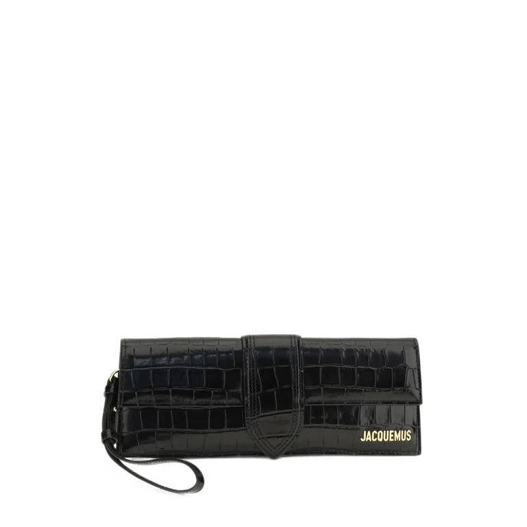 Le Bambino Croc-effect Leather Clutch Bag