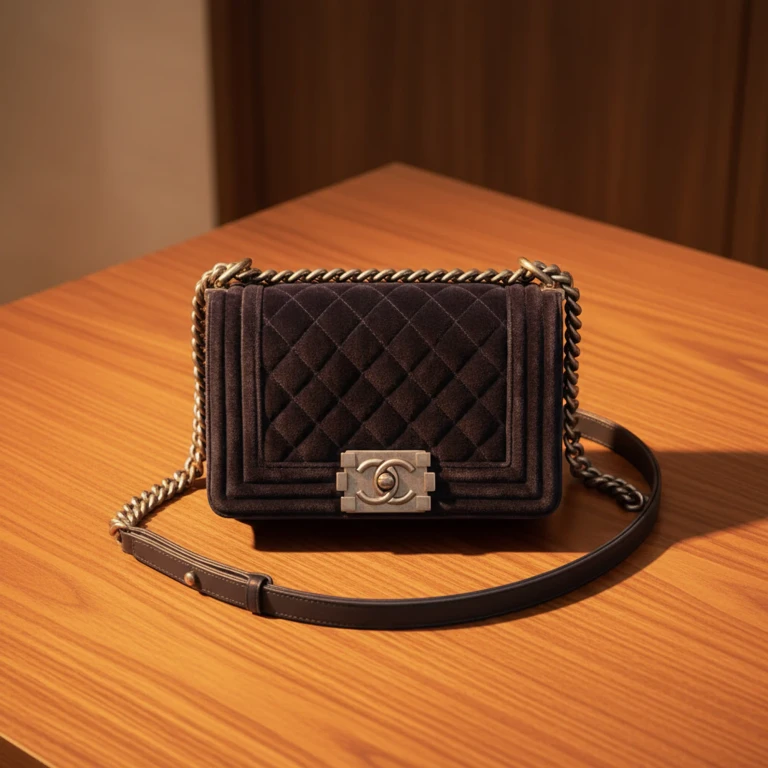 Boy · Velvet · Chain Shoulder Bag