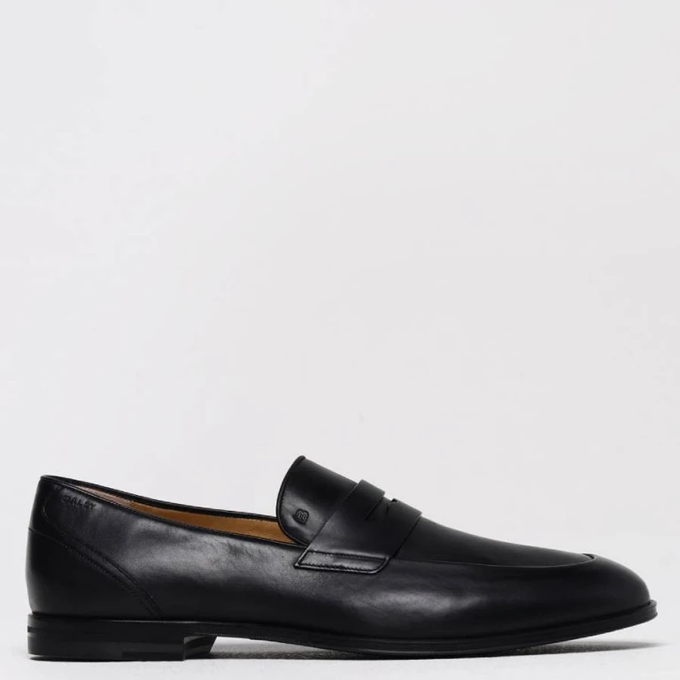 Windsor Black Leather Penny Loafers, Brand Size 5 ( US Size 6 )