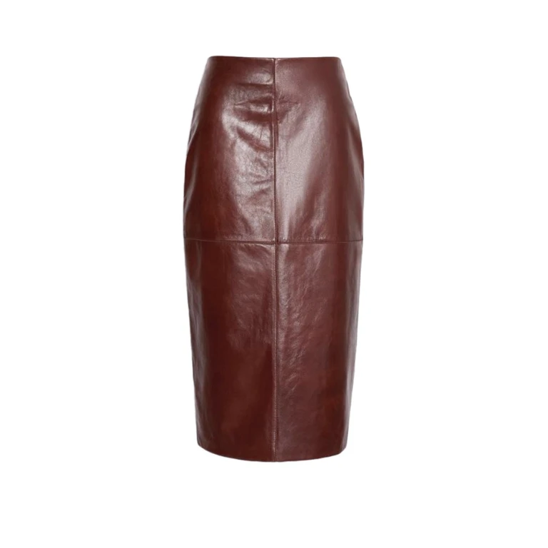 `Lappole` Leather Skirt