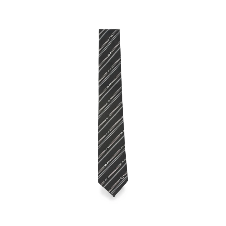 Horsebit Striped Tie