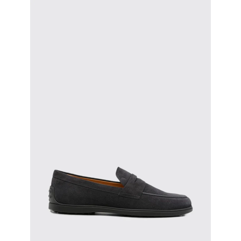 TOD'S Suede Penny Loafers with T Timeless Logo (XXM78L0JM60RE0B603)