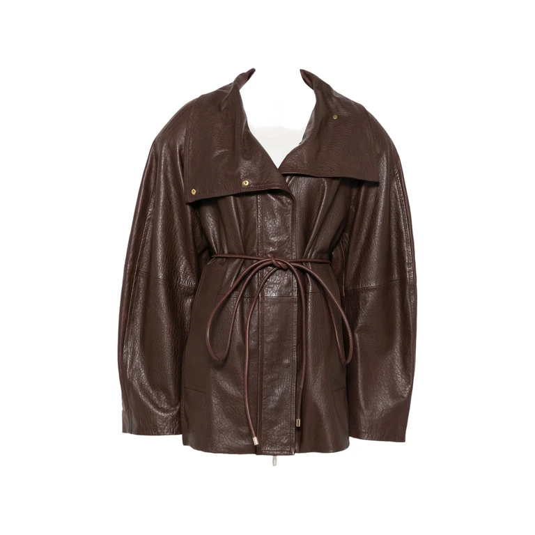 SPSAlaggio Belted Leather Jacket