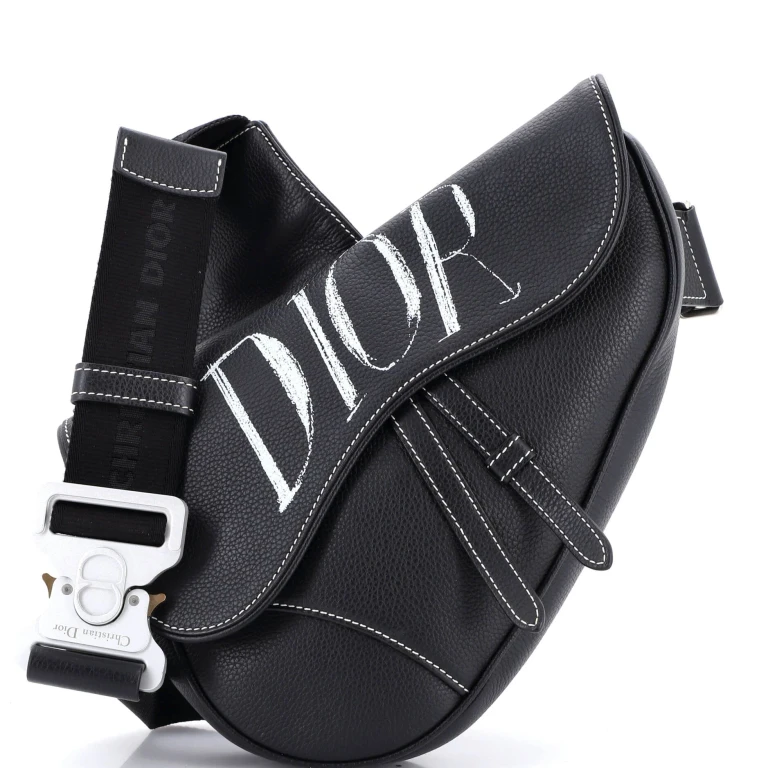 Alex Foxton Logo Saddle Crossbody Bag Printed Leather