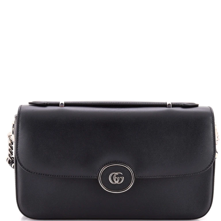 Petite GG Flap Shoulder Bag Leather Small