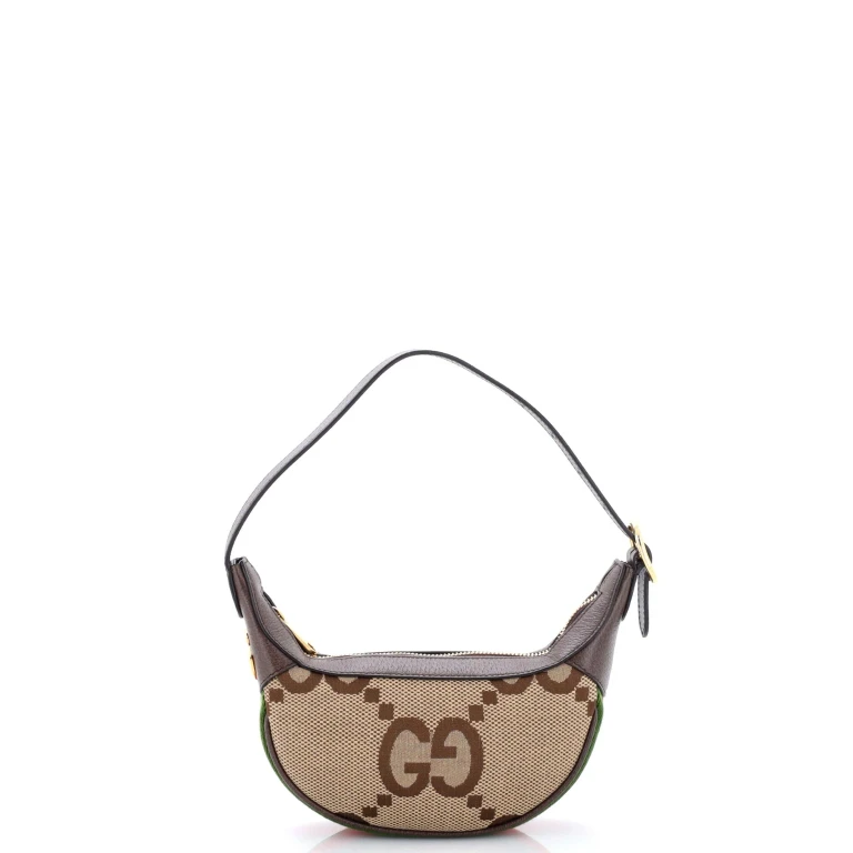 Ophidia Half Moon Bag Jumbo GG Canvas Mini