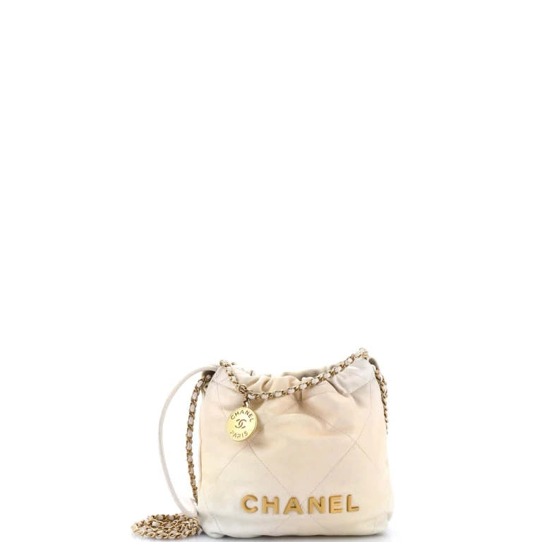 22 Chain Hobo Quilted Shaded Calfskin Mini