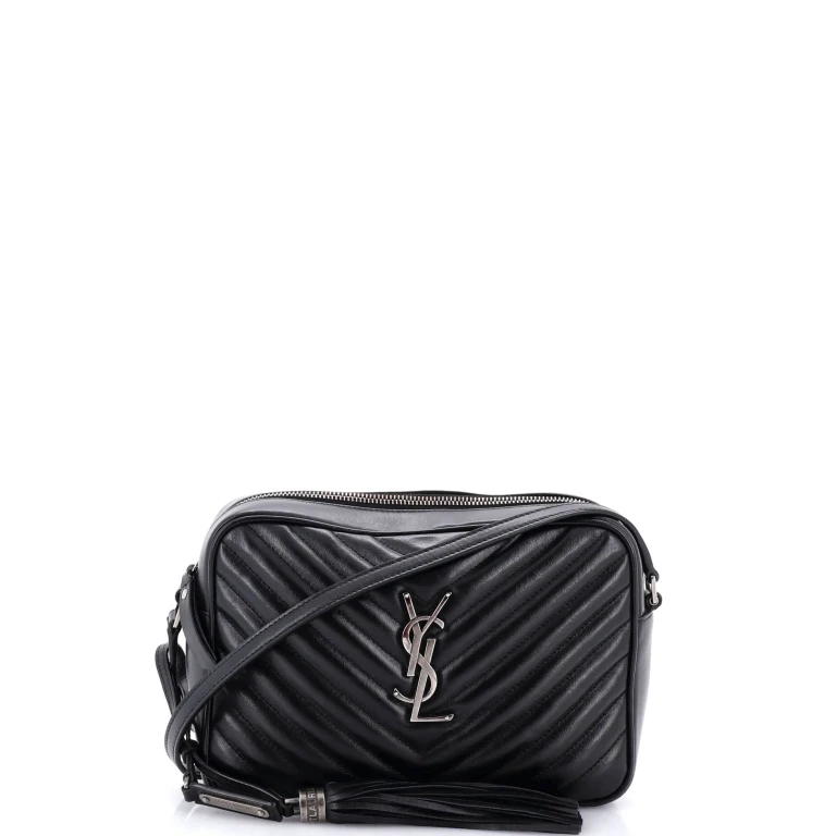 Lou Camera Bag Matelasse Chevron Leather Small