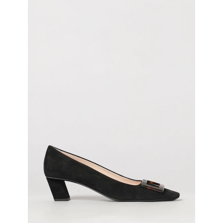 Suede Pumps with Buckle and Low Heel (RVW00639540HR0B999)
