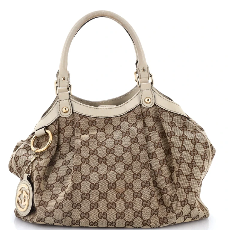 Sukey Tote GG Canvas with Leather Medium