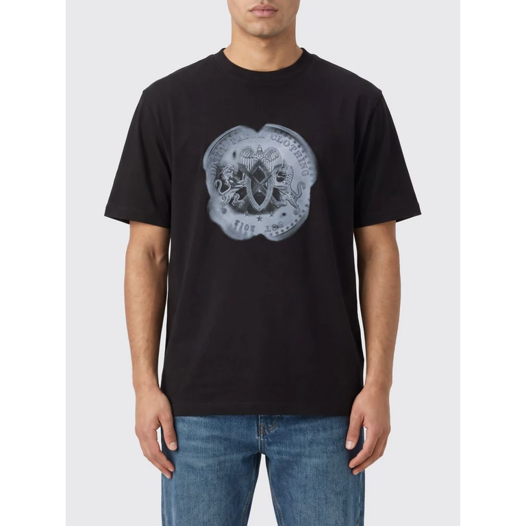 Cotton Crewneck T-shirt with Graphic Print on the Back (2610168MOLE)