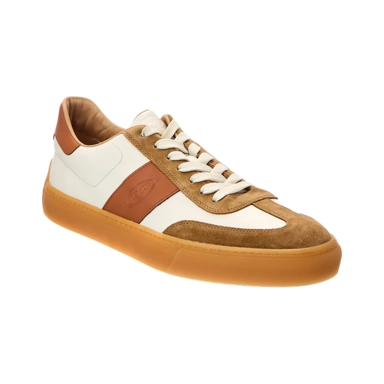Tod's Allacc Bass Casual Leather & Suede Sneaker