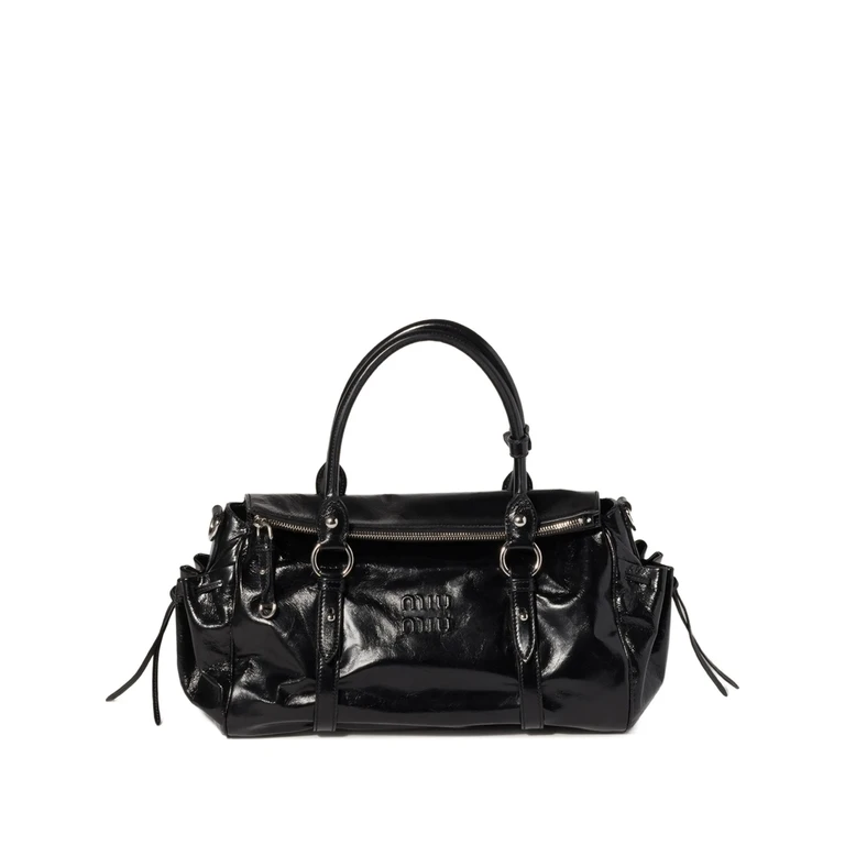 Shiny Leather Handbag