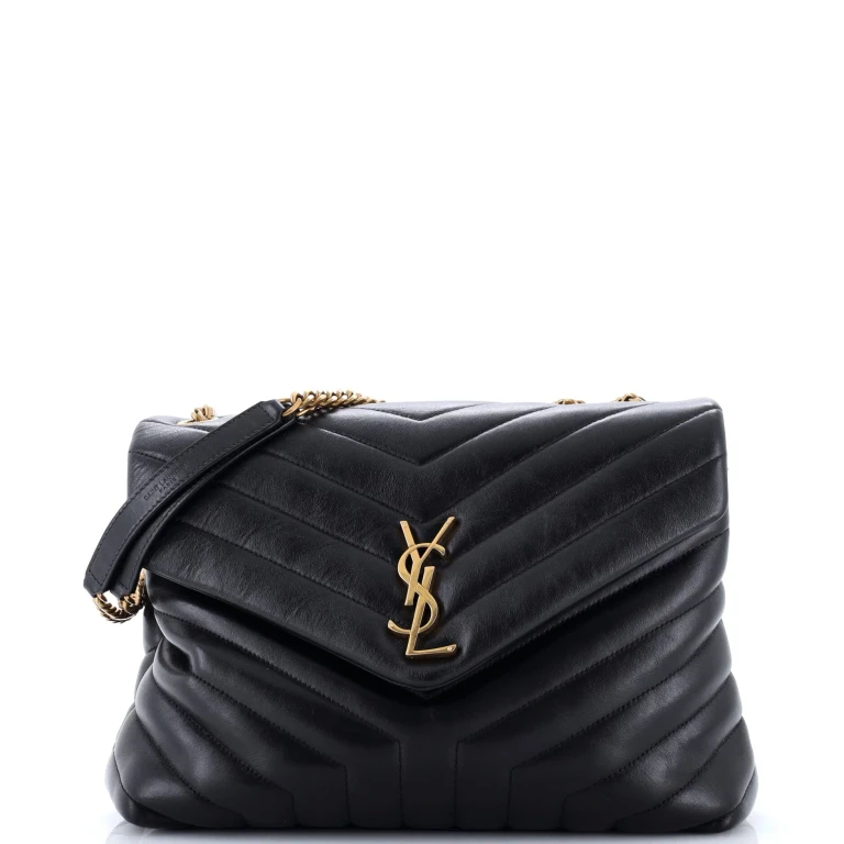 Loulou Shoulder Bag Matelasse Chevron Leather Medium